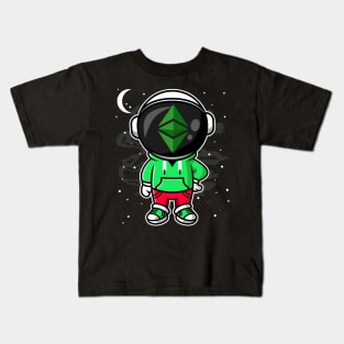 Hiphop Astronaut Ethereum Classic Crypto ETH Coin To The Moon Crypto Token Cryptocurrency Wallet Birthday Gift For Men Women Kids Kids T-Shirt